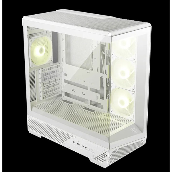 MSI Ház ATX PANO 130R PZ, 4xARGB ventilátor, Tápegység nélkül, üvegfalú, fekete (MAG PANO 130R PZ)