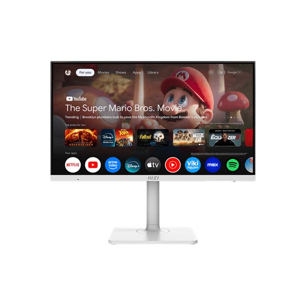 MSI Monitor Business Modern MD272UPSW 27" UHD, 3840x2160, 60Hz, IPS, 4ms, HDMI, DP, USB-C, Pivot, White - SMART (9S6-3PB19H-261)