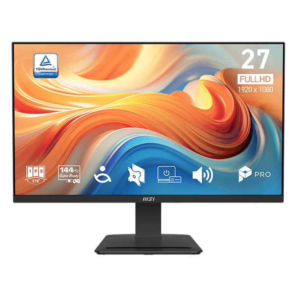 MSI Monitor Business PRO MP273 E14A 27" FHD 1920x1080, IPS 16:9 144Hz, 4ms, 1000:1, HDMI, DP, VGA, Black (9S6-3PB4CH-250)