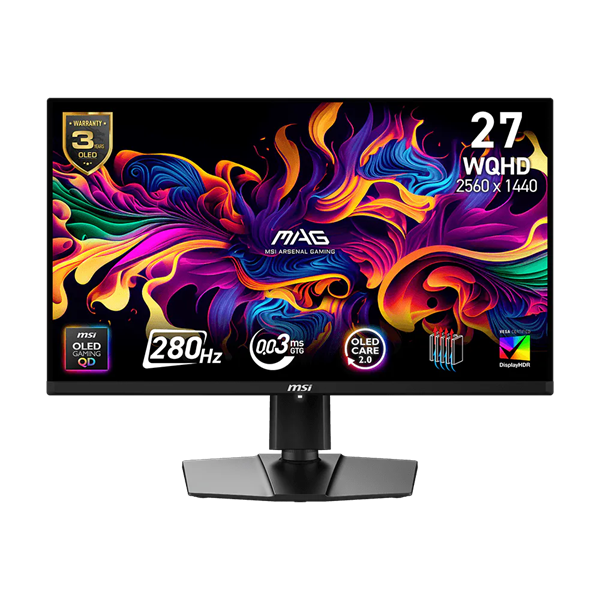MSI Monitor GAMING MAG 271QP QD-OLED X28 26,5" WQHD 2560x1440 16:9 280Hz 0,03ms 2x HDMI, DP, Black (9S6-3CF19T-001)