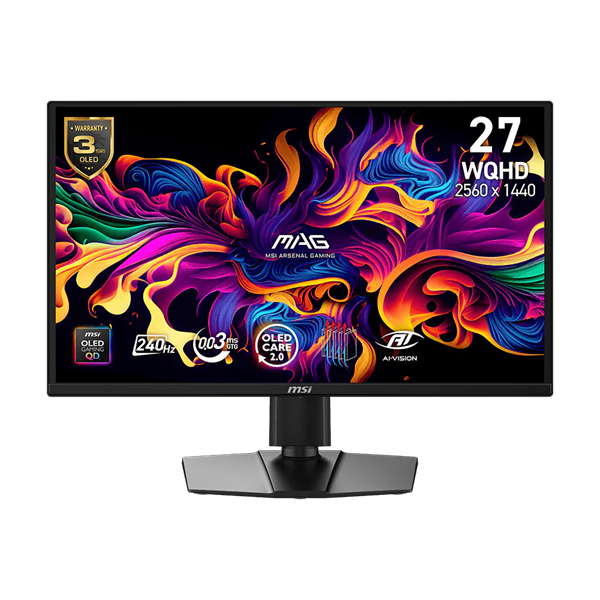MSI Monitor GAMING MAG 272QP QD-OLED X24 26,5" WQHD 2560x1440, 240Hz, 150000:1 CR, 0,03ms, 2x HDMI, DP (9S6-3CF89A-001)