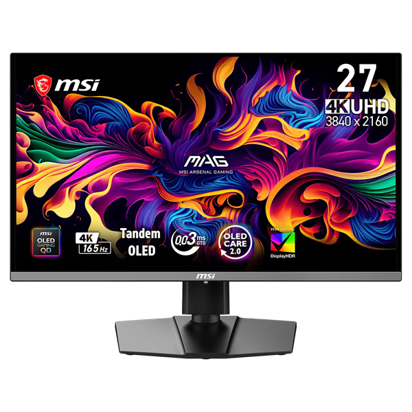 MSI Monitor GAMING MAG 272UP QD-OLED E16 26,5" UHD 3840x2160, 165Hz, 150000:1 CR, 250cd/m2, 0,03ms, 2x HDMI, DP, USB-C (9S6-3CD79A-082)