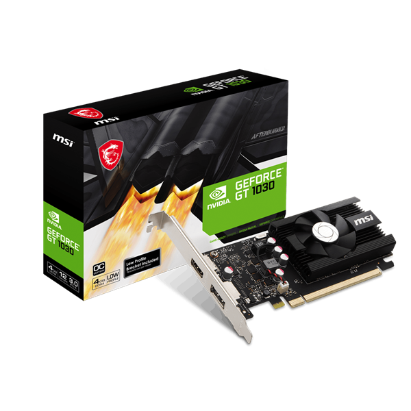 MSI Videokártya PCI-Ex16x nVIDIA GT 1030 4GH LP OC 4GB DDR4 (GT 1030 4GHD4 LP OC)