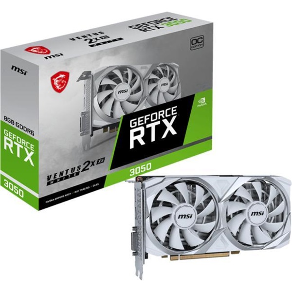 MSI Videokártya PCI-Ex16x nVIDIA RTX 3050 VENTUS 2X XS WHITE 8GB DDR6 OC (RTX 3050 VENTUS 2X XS WHITE 8G OC)