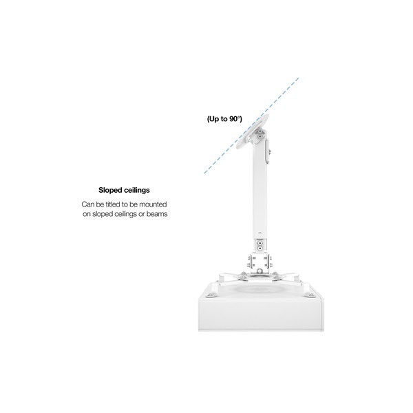 MULTIBRACKETS Mennyezeti konzol, M Universal Projector Ceiling Mount I (13.5 kg, White, 380-580 mm) (7350022730311)