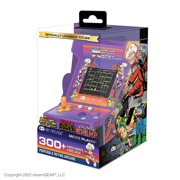 MY ARCADE Játékkonzol Data East 300+ Micro Player Retro Arcade 6.75" Hordozható, DGUNL-4124 (DGUNL-4124)