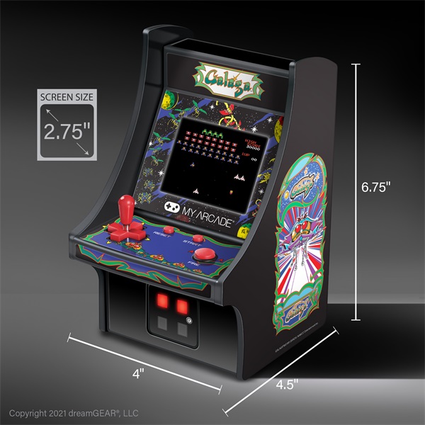 MY ARCADE Játékkonzol Galaga Micro Player Retro Arcade 6.75" Hordozható, DGUNL-3222 (DGUNL-3222)