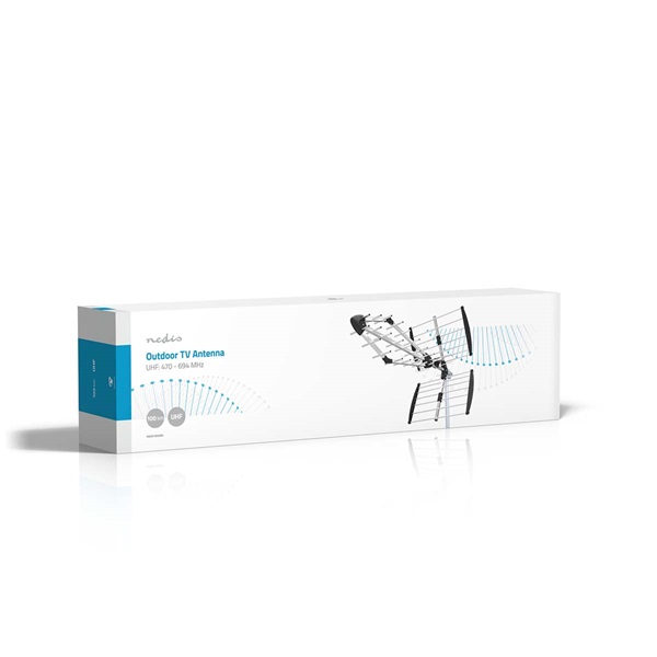 Nedis ANOR1000ME kültéri TV antenna,UHF Fogadótávolság: 50 km LTE700 Erősítés: 13,5 dB 75 Ohm Antenna hossz:1085mm (ANOR1000ME)