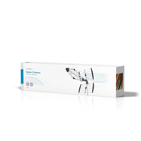 Nedis ANOR1000ME kültéri TV antenna,UHF Fogadótávolság: 50 km LTE700 Erősítés: 13,5 dB 75 Ohm Antenna hossz:1085mm (ANOR1000ME)