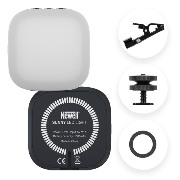 NEWELL Sunny LED lámpa, mágneses rögzítés, 5 fényerő fokozat, 3 világítási mód, 1000mAh, USD-C kábel (NL4076)