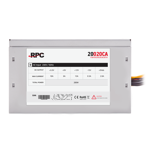 NJOY RPC Tápegység 200W - 20020CA (12cm ventilátor, OCP / OVP / UVP / SCP / OPP védelem) (PSAT0020020CACO01A)
