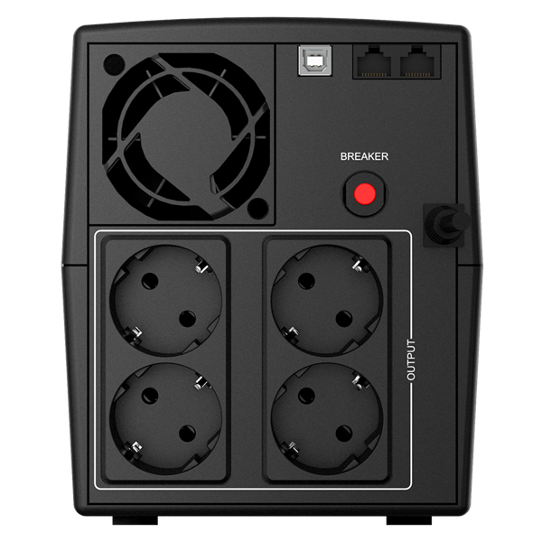 NJOY Szünetmentes 1000VA - Keen 1000 USB (4 Schuko, line-interaktív,fekete) (UPLI-LI100KU-CG01B)