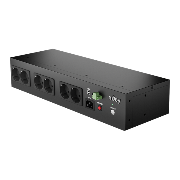 NJOY Szünetmentes Theron 800, 800VA, 480W, Line-Interactive, rack (2U) 8xSchuko (UPCMRSS680TTRCG01B)
