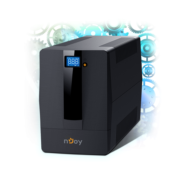 NJOY Szünetmentes + AVR Horus Plus 2000, 2000VA, 1200W, Line-Interactive, LCD Touch display (PWUP-LI200H1-AZ01B)