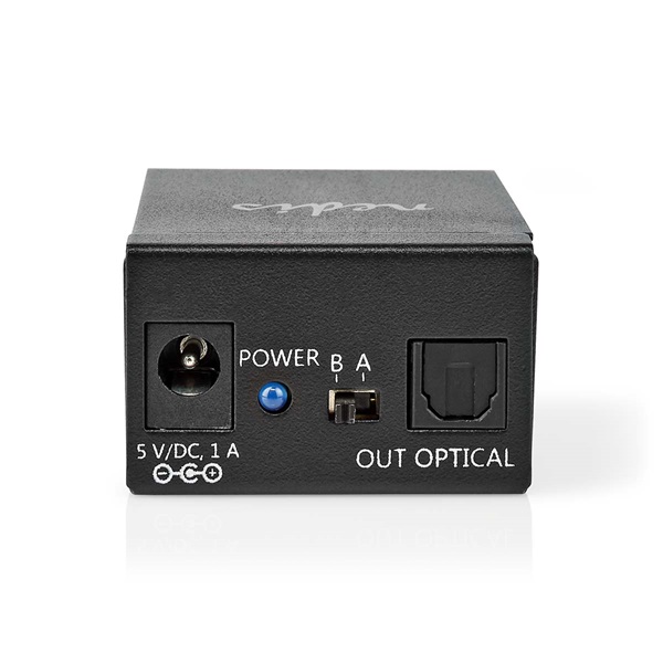 Nedis ASWI2512BK digitális audio kapcsoló 2x Toslink (ASWI2512BK)