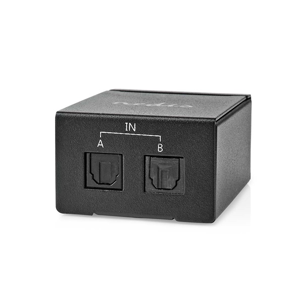 Nedis ASWI2512BK digitális audio kapcsoló 2x Toslink (ASWI2512BK)