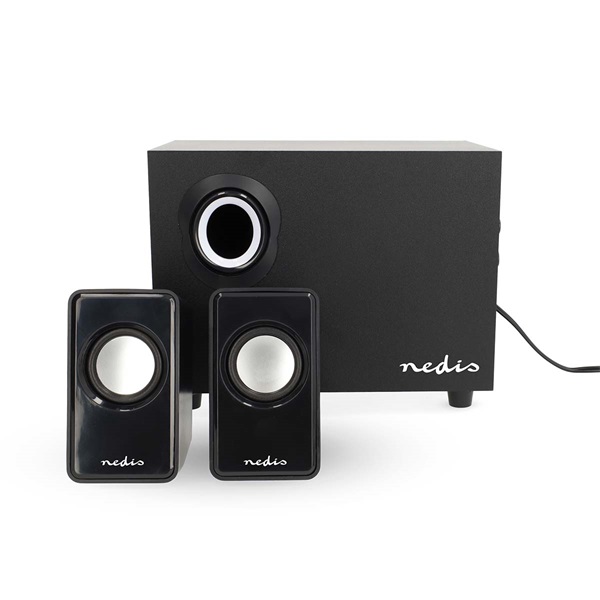 Nedis CSPR10021BK PC (hangfal) hangszóró 2.1, 33 W, 3,5mm sztereo jack (CSPR10021BK)