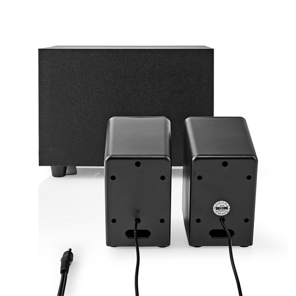 Nedis CSPR10021BK PC (hangfal) hangszóró 2.1, 33 W, 3,5mm sztereo jack (CSPR10021BK)