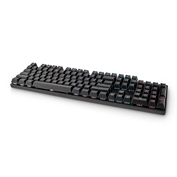 Nedis GKBDM110BKUS gamer billentyűzet, USB,Mechanikus gombok | LED | QWERTY | Amerikai kiosztás (GKBDM110BKUS)