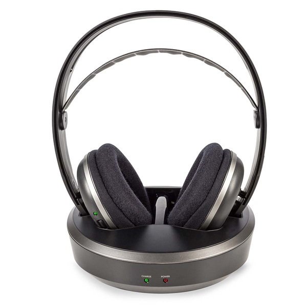 Nedis HPRF210BK rádiófrekvenciás vezeték nélküli RF fejhallgató, akkumulátoros (HPRF210BK)