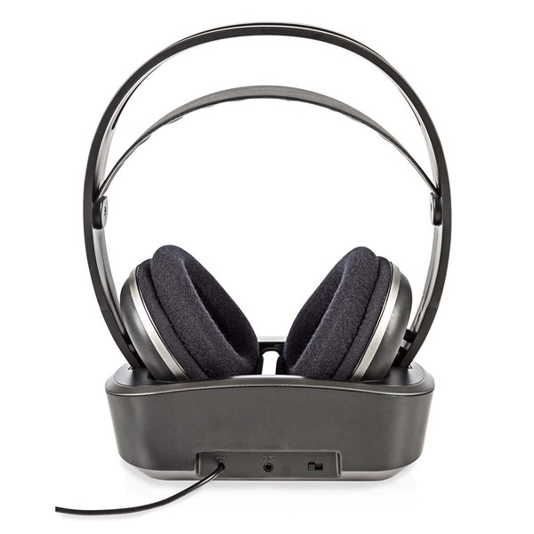 Nedis HPRF210BK rádiófrekvenciás vezeték nélküli RF fejhallgató, akkumulátoros (HPRF210BK)