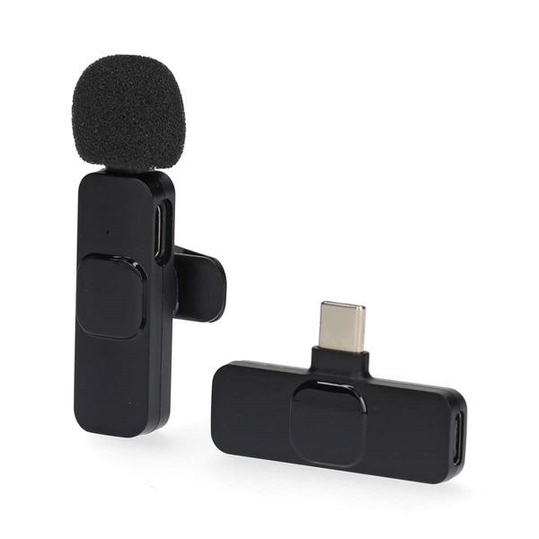 Nedis MICW110BK vezeték nélküli mikrofon, használható Notebook / Okostelefon / Tablet,  USB Type-C™ (MICW110BK)