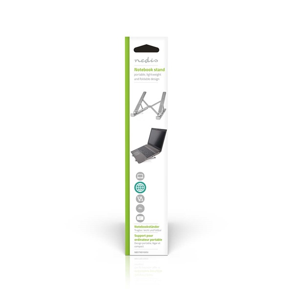Nedis NBSTND100SI összecsukható notebook / laptop állvány, 17 " (NBSTND100SI)