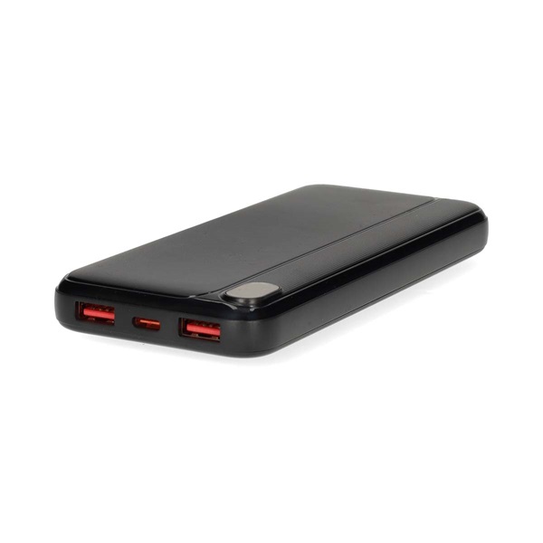 Nedis PBKPD20W125BK powerbank, hordozható külső akkumulátor, power bank 10 000mAh, 1,5 / 1,67 / 2,0 / 2,22 / 3,0 A (PBKPD20W125BK)