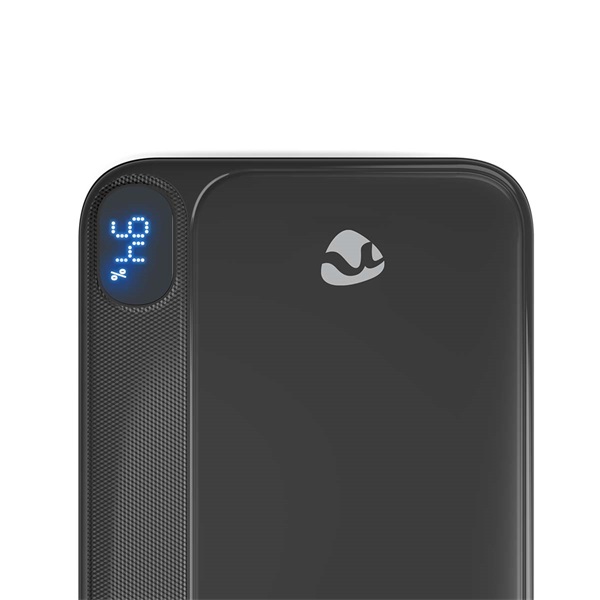 Nedis PBKPD20W125BK powerbank, hordozható külső akkumulátor, power bank 10 000mAh, 1,5 / 1,67 / 2,0 / 2,22 / 3,0 A (PBKPD20W125BK)