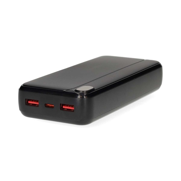 Nedis PBKPD20W225BK powerbank hordozható külső akkumulátor, power bank 20 000mAh, 1,5 / 1,67 / 2,0 / 2,22 / 3,0 A (PBKPD20W225BK)