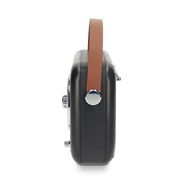 Nedis RDFM2600BK retró FM rádió, Bluetooth® 5.4, AUX bemenet, USB port, 1500 mAh-s lítium-ion akkumulátor (RDFM2600BK)
