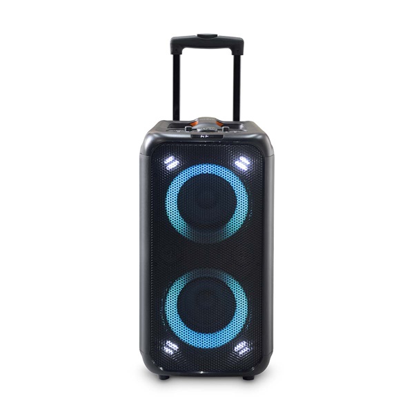 Nedis SPPT2480BK bluetooth hangszóró, hangfal, 2x 5.25" mélynyomó, 2 x 2" magassugárzó, 240W, 5 óra lejátszási idő, akku (SPPT2480BK)