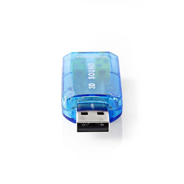 Nedis USCR10051BU USB hangkártya, 3,5mm mikrofon és fejhallgató csatlakozás (USCR10051BU)