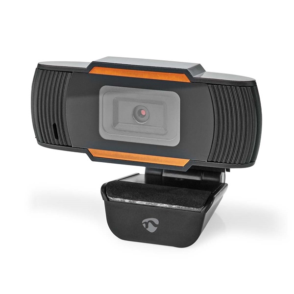 Nedis WCAM100BK (webcam) webkamera 1920x1080 full Hd, 30fps, sztereo mikrofon, lencsevédő (WCAM100BK)