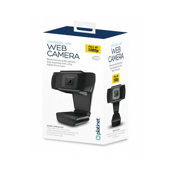 OMEGA webkamera, PCWC1080, FULL HD 1080p, beépített mikrofon digitális zajszűrővel (PCWC1080)