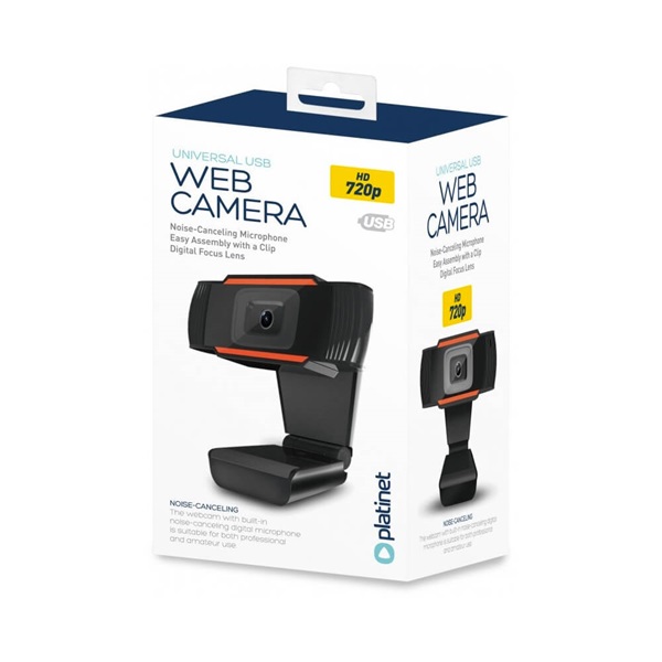 PLATINET webkamera, PCWC720, 720p, beépített mikrofon digitális zajszűrővel (PCWC720)