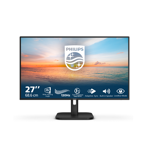 PHILIPS IPS 120HZ monitor 27" 27E1N1200A/00, 1920x1080, 16:9, 300 cd/m2, 1ms, VGA/HDMI/DisplayPort (27E1N1200A/00)