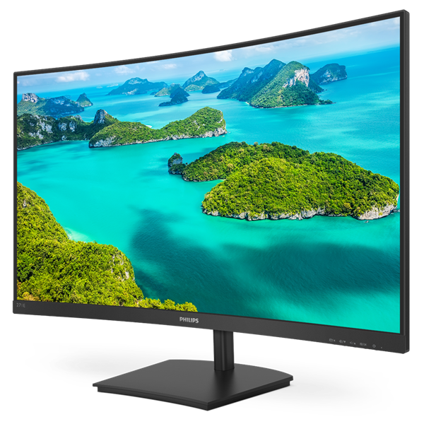 PHILIPS Ívelt VA monitor 27" 271E1SCA, 1920x1080, 16:9, 250cd/m2, 4ms, VGA/HDMI, hangszóró (271E1SCA/00)