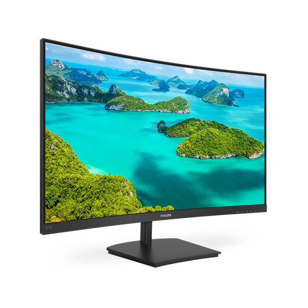 PHILIPS Ívelt VA monitor 27" 271E1SCA, 1920x1080, 16:9, 250cd/m2, 4ms, VGA/HDMI, hangszóró (271E1SCA/00)