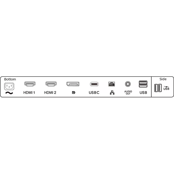 PHILIPS IPS monitor 27" 279P1, 3840x2160, 16:9, 350cd/m2, 4ms, USB-C(+dokkoló)/4xUSB/LAN/DP/2xHDMI, hangszóró (279P1/00)