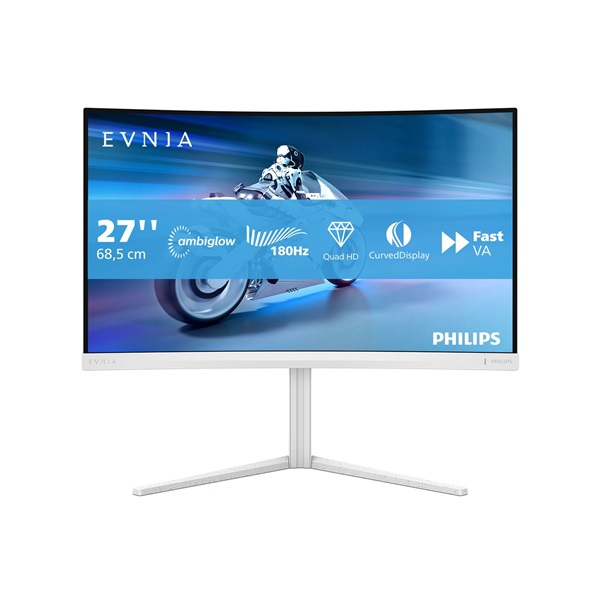 Philips EVNIA 180 Hz ívelt monitor 27", 27M2C5501/00  2560x1440, 16:9, 1ms, 300 cd/m2, HDMIx2/DisplayPort (27M2C5501/00)