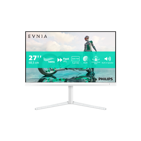 Philips Gaming monitor 27" 27M2N3201A, 1920x1080, 16:9, 300cd/m2, 1ms, DisplayPort/2xHDMI, 180 Hz, hangszóró, áll.mag. (27M2N3201A/00)