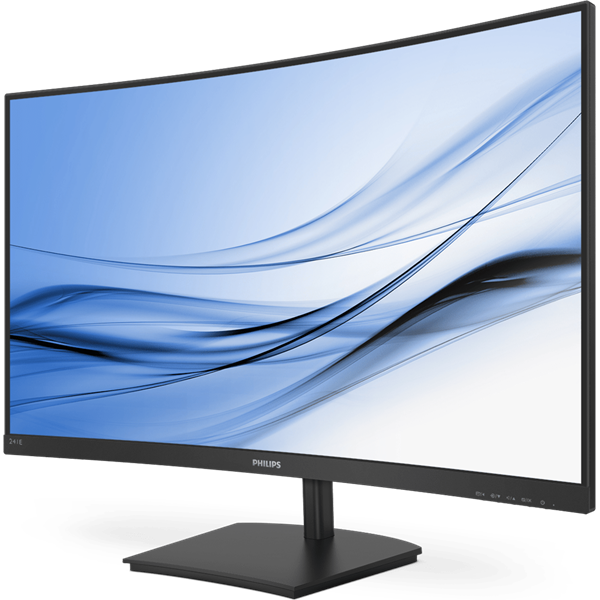 PHILIPS Ívelt VA monitor 23.6" 241E1SCA, 1920x1080, 16:9, 250cd/m2, 4ms, VGA/HDMI, hangszóró (241E1SCA/00)