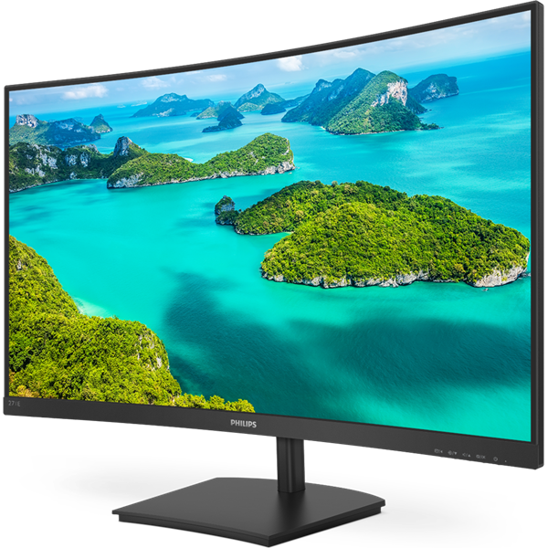 PHILIPS Ívelt VA monitor 27" 271E1SCA, 1920x1080, 16:9, 250cd/m2, 4ms, VGA/HDMI, hangszóró (271E1SCA/00)
