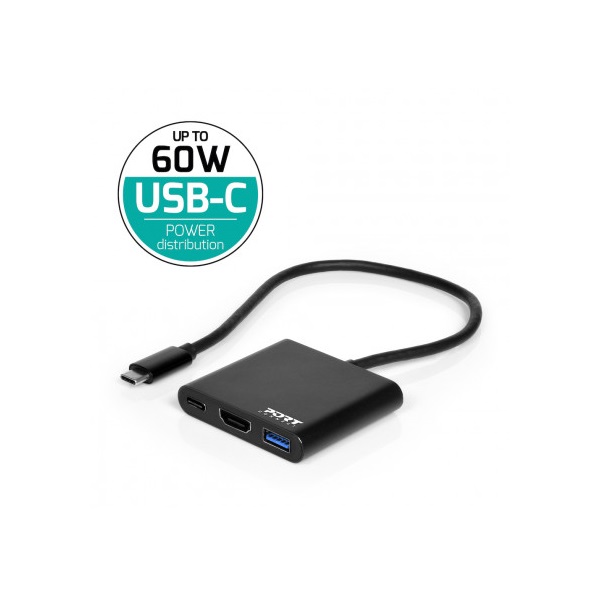 PORT DESIGNS dokkoló, USB-C MINI DOCKING STATION WITH HDMI (900140)