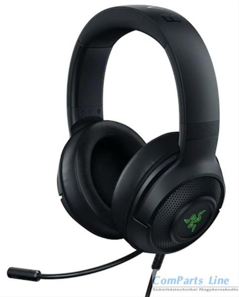 Razer Kraken V3 X mikrofonos fejhallgató fekete USB csatlakozóval