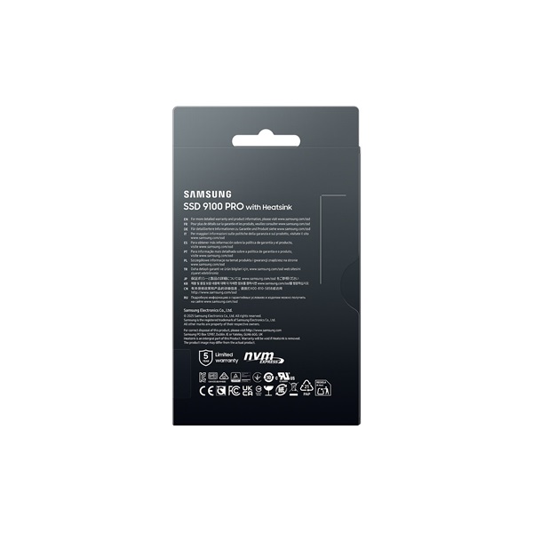 SAMSUNG 9100 PRO with Heatsink PCIe 5.0 NVMe™ M.2 SSD 2TB (MZ-VAP2T0CW)