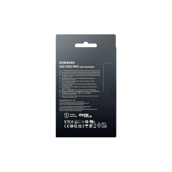 SAMSUNG 9100 PRO with Heatsink PCIe 5.0 NVMe™ M.2 SSD 4TB (MZ-VAP4T0CW)