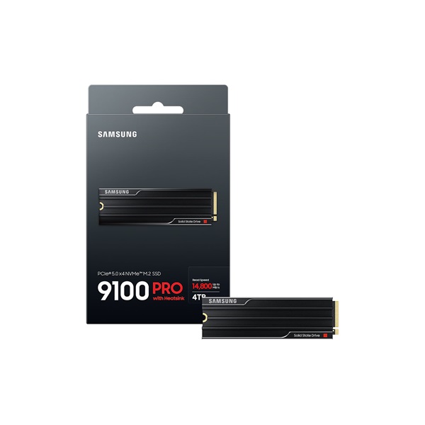 SAMSUNG 9100 PRO with Heatsink PCIe 5.0 NVMe™ M.2 SSD 4TB (MZ-VAP4T0CW)