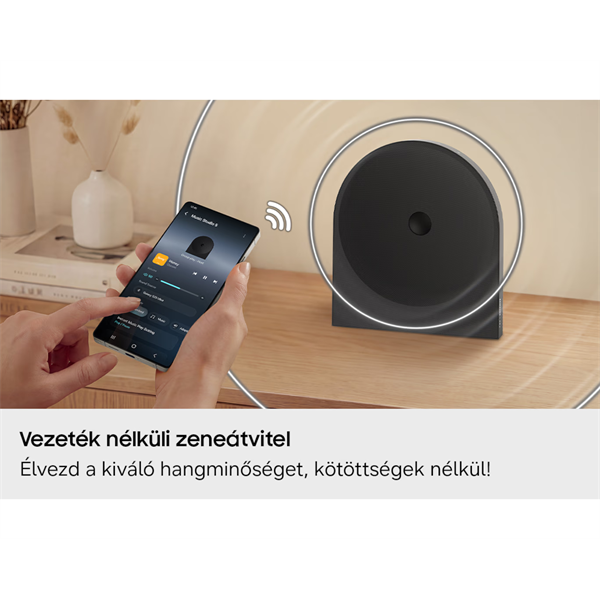 SAMSUNG HW-LS50H WiFi-Bluetooth vezeték nélküli hangszóró, Fekete (HW-LS50H/EN)